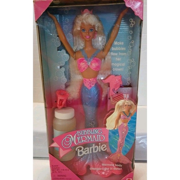 Vintage Barbie Bubbling Mermaid Doll 1996 New in Box NIB 16131 Factory Sealed - Picture 2 of 16